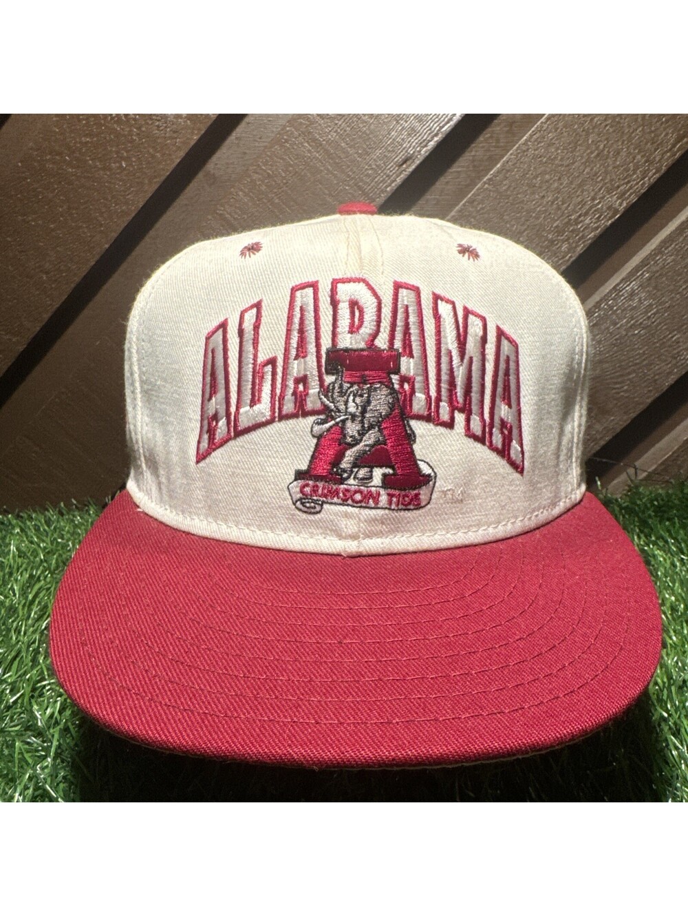 NWT Vtg 90s Alabama Crimson Tide Fitted Hat 7 1/2 Pro-Line 73 Vault Elephant Cap